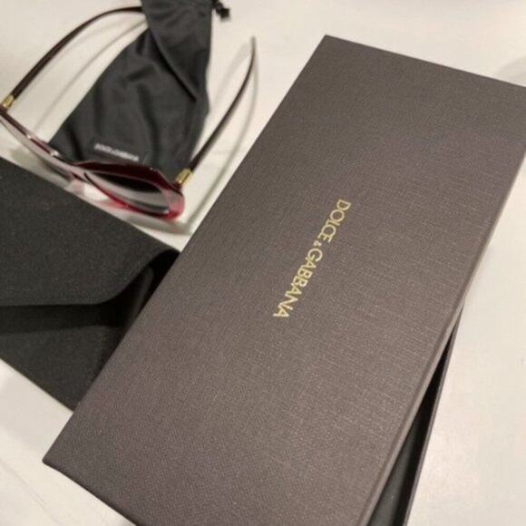 Dolce and Gabbana 52mm Cat Eye Sunglasses Red - Picture 6 of 12